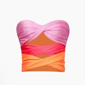 Micas size medium bright twist front tube top